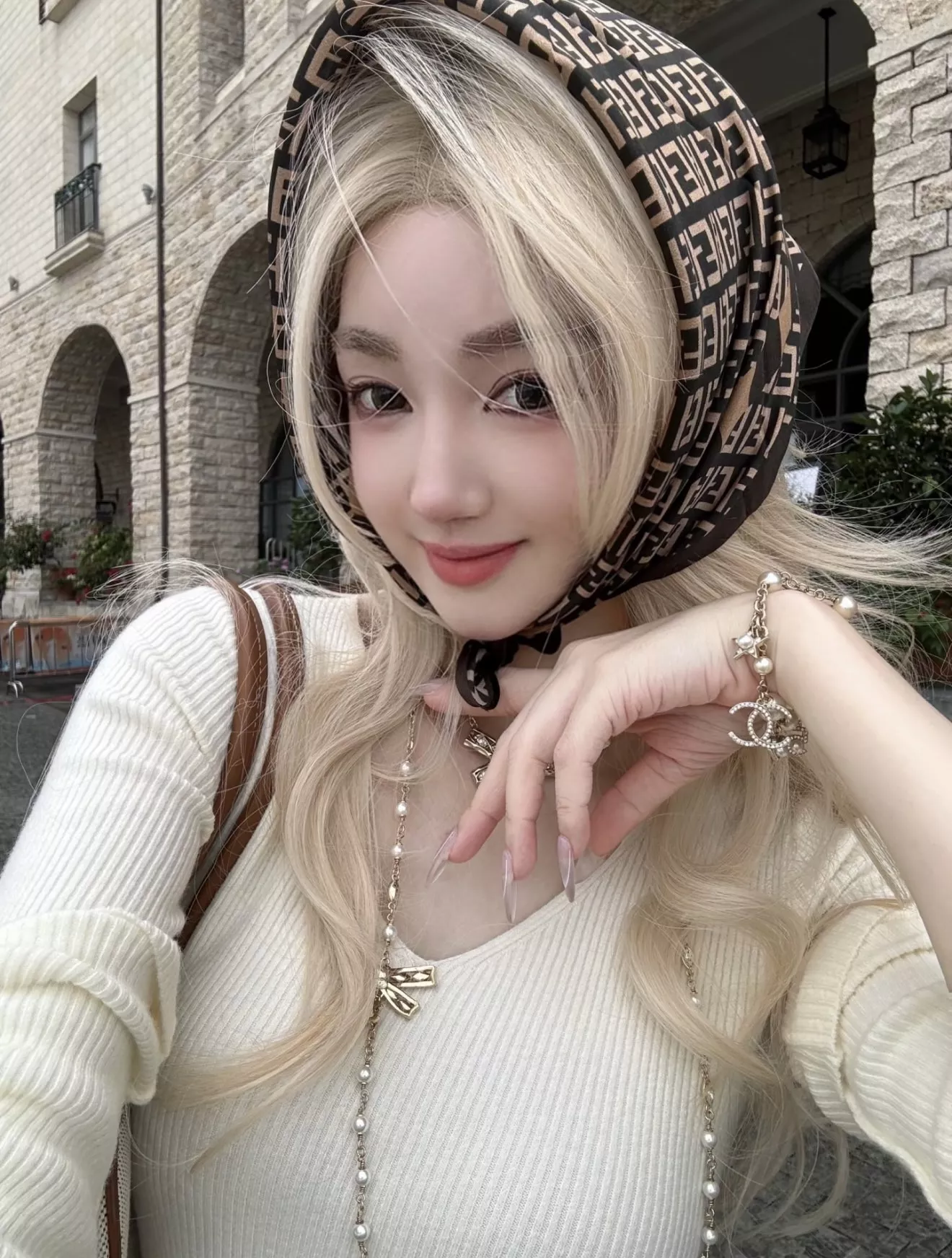 샤넬 리본 펜던트 더블 레이어 롱 체인 목걸이 상세 이미지 18