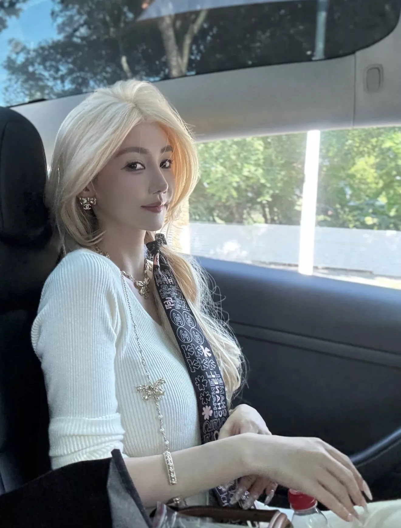 샤넬 리본 펜던트 더블 레이어 롱 체인 목걸이 상세 이미지 16