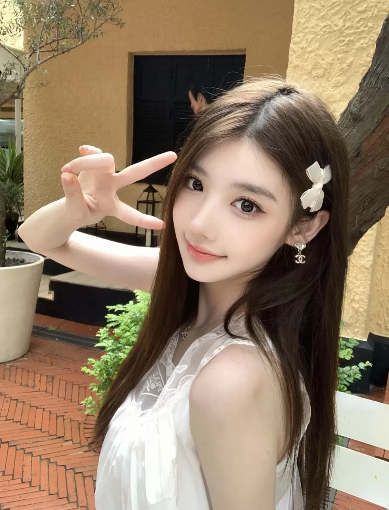 샤넬 하트 더블 C 크리스탈 드롭 귀걸이 상세 이미지 33