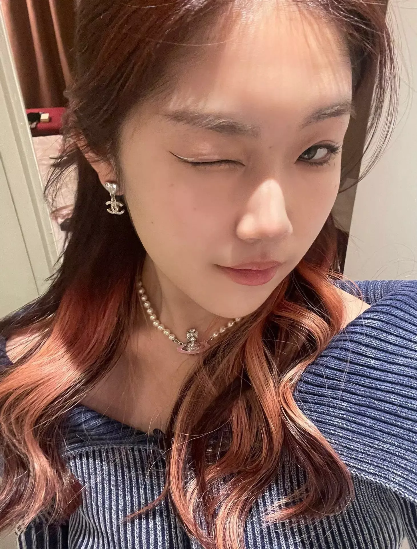 샤넬 하트 더블 C 크리스탈 드롭 귀걸이 상세 이미지 19