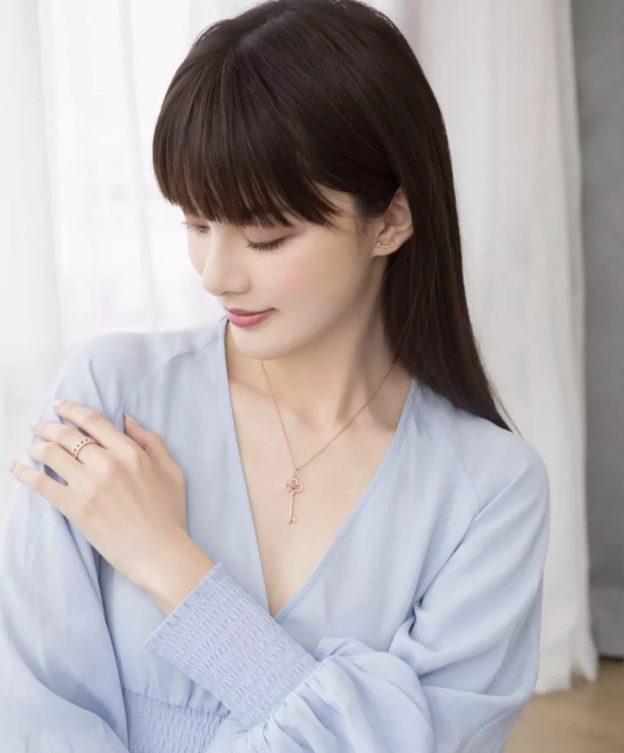 티파니앤코 레드 스톤 장식 키 펜던트 목걸이 상세 이미지 18