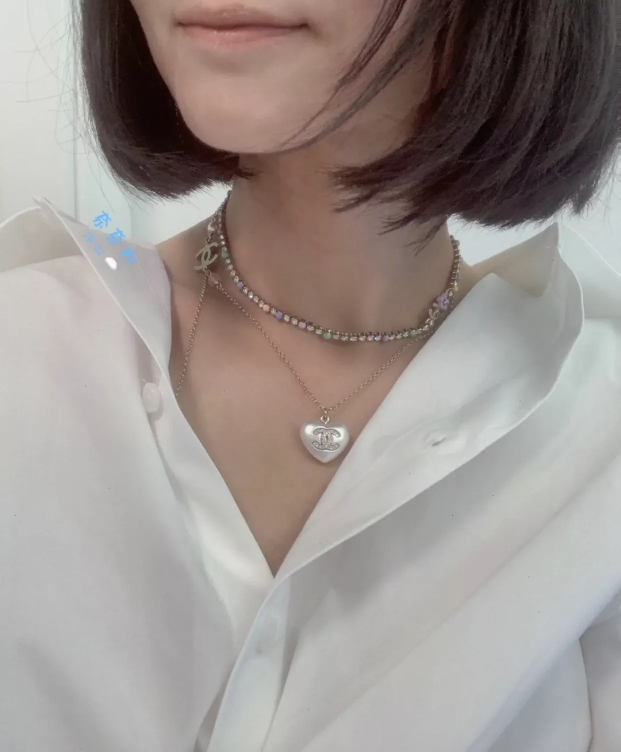 샤넬 하트 펜던트 진주 롱 목걸이 상세 이미지 17