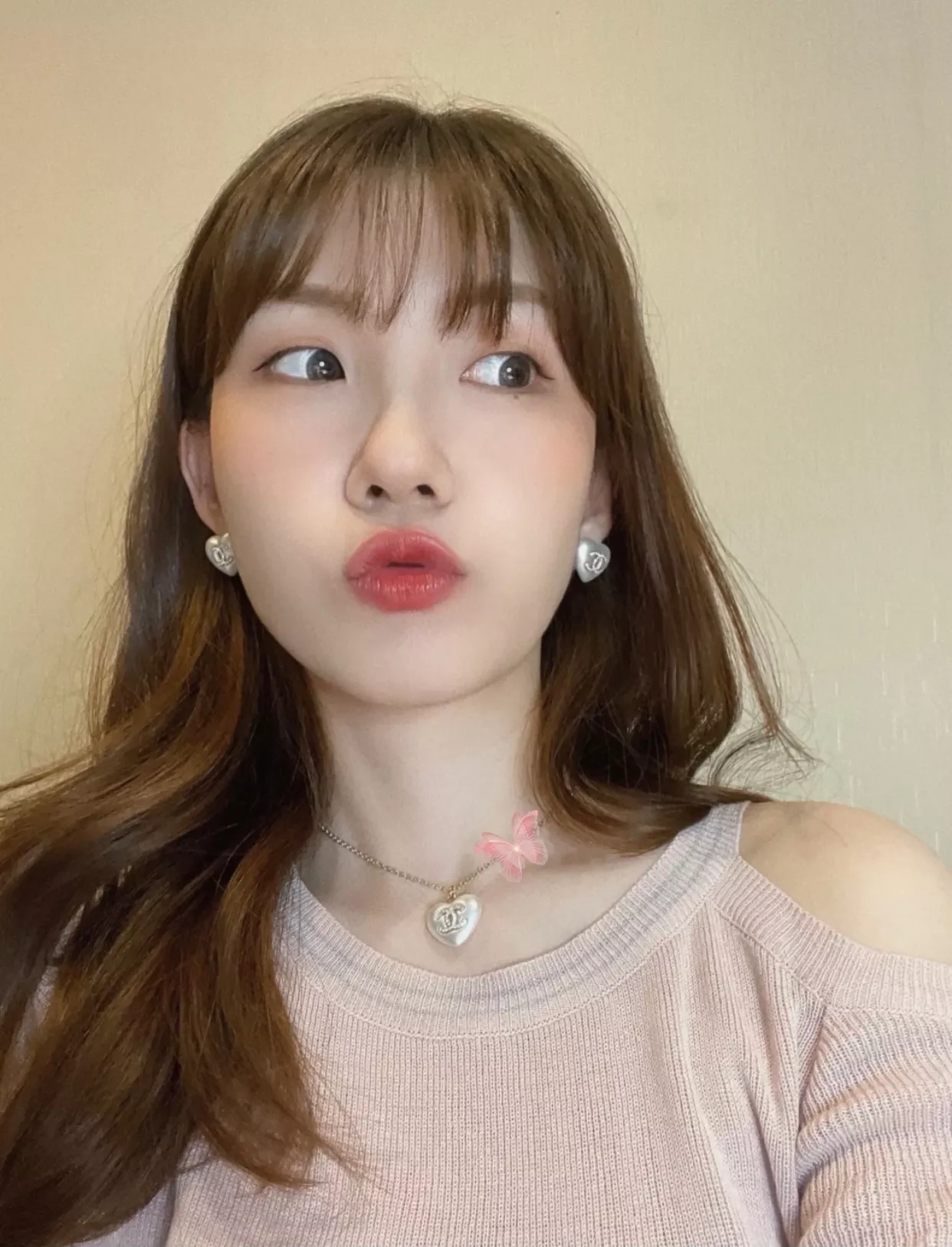 샤넬 하트 펜던트 진주 롱 목걸이 상세 이미지 30