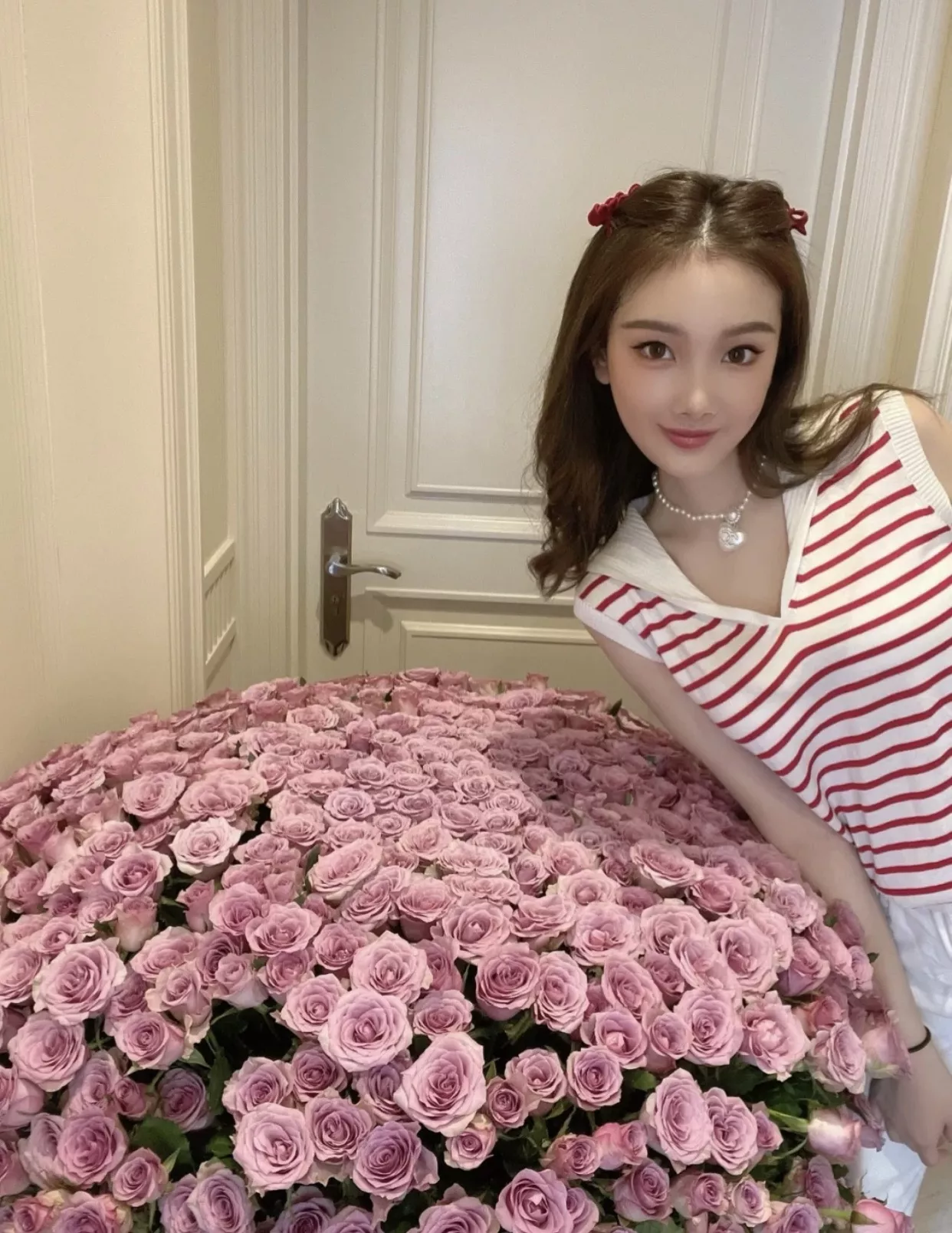 샤넬 진주 하트 펜던트 목걸이 상세 이미지 41