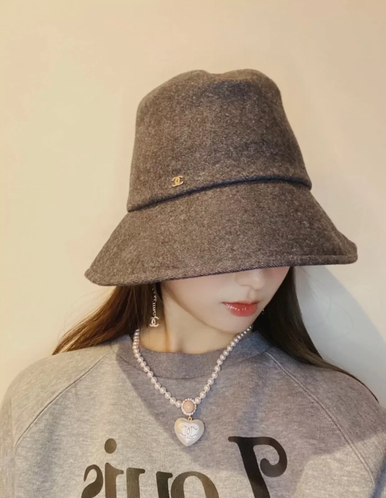 샤넬 진주 하트 펜던트 목걸이 상세 이미지 34