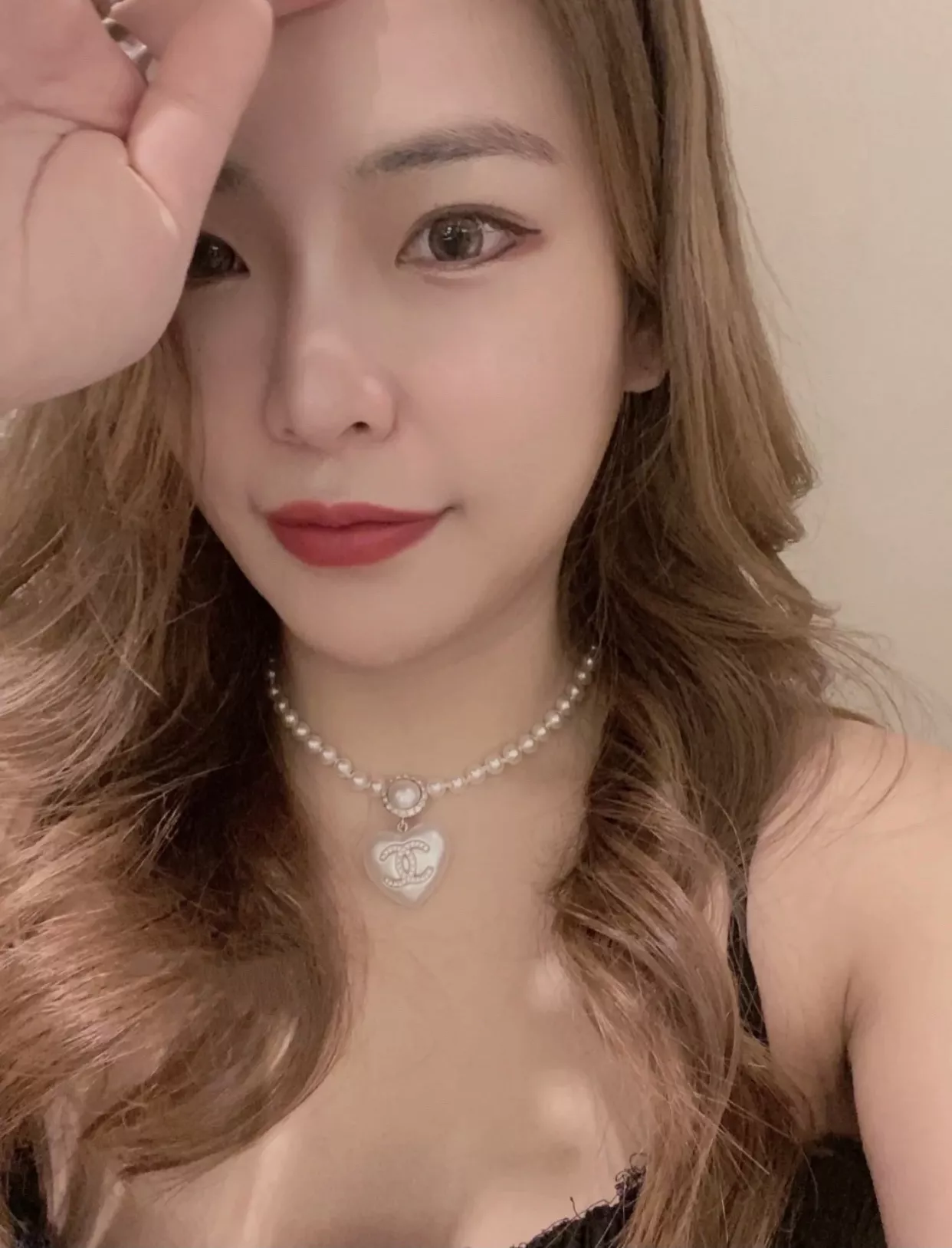 샤넬 진주 하트 펜던트 목걸이 상세 이미지 54