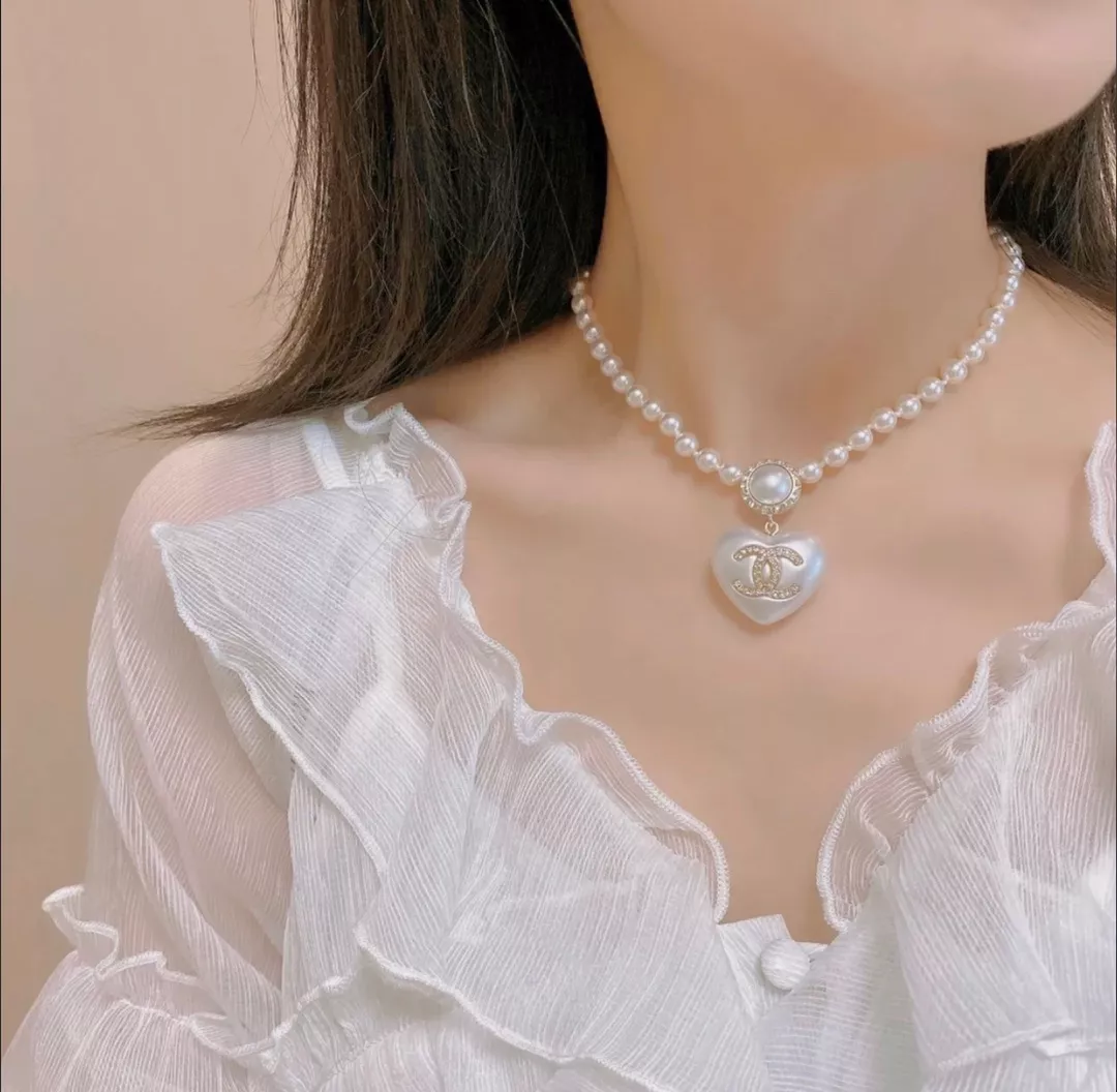 샤넬 진주 하트 펜던트 목걸이 상세 이미지 27
