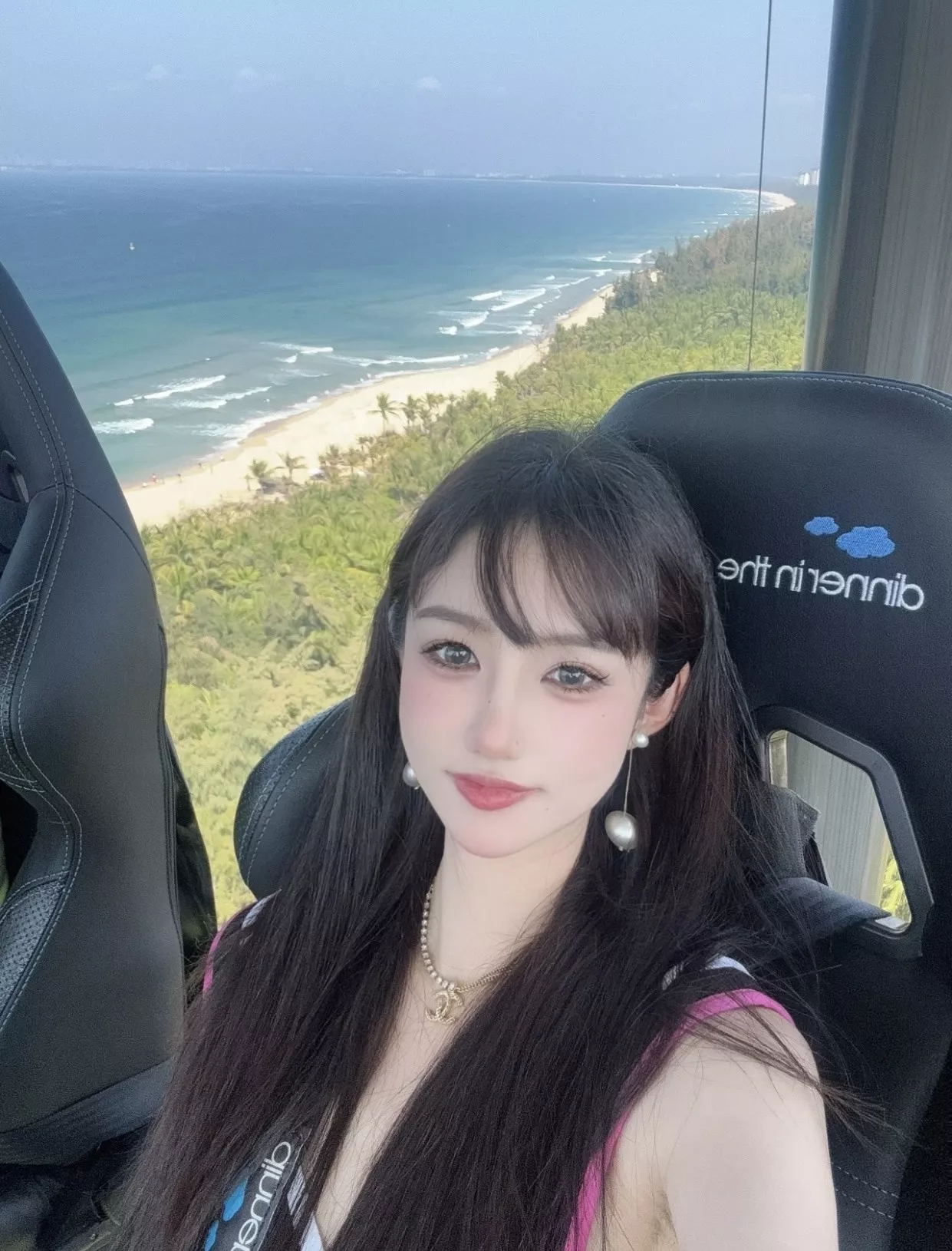 샤넬 더블 레이어 라인스톤 체인 CC 로고 목걸이 상세 이미지 34