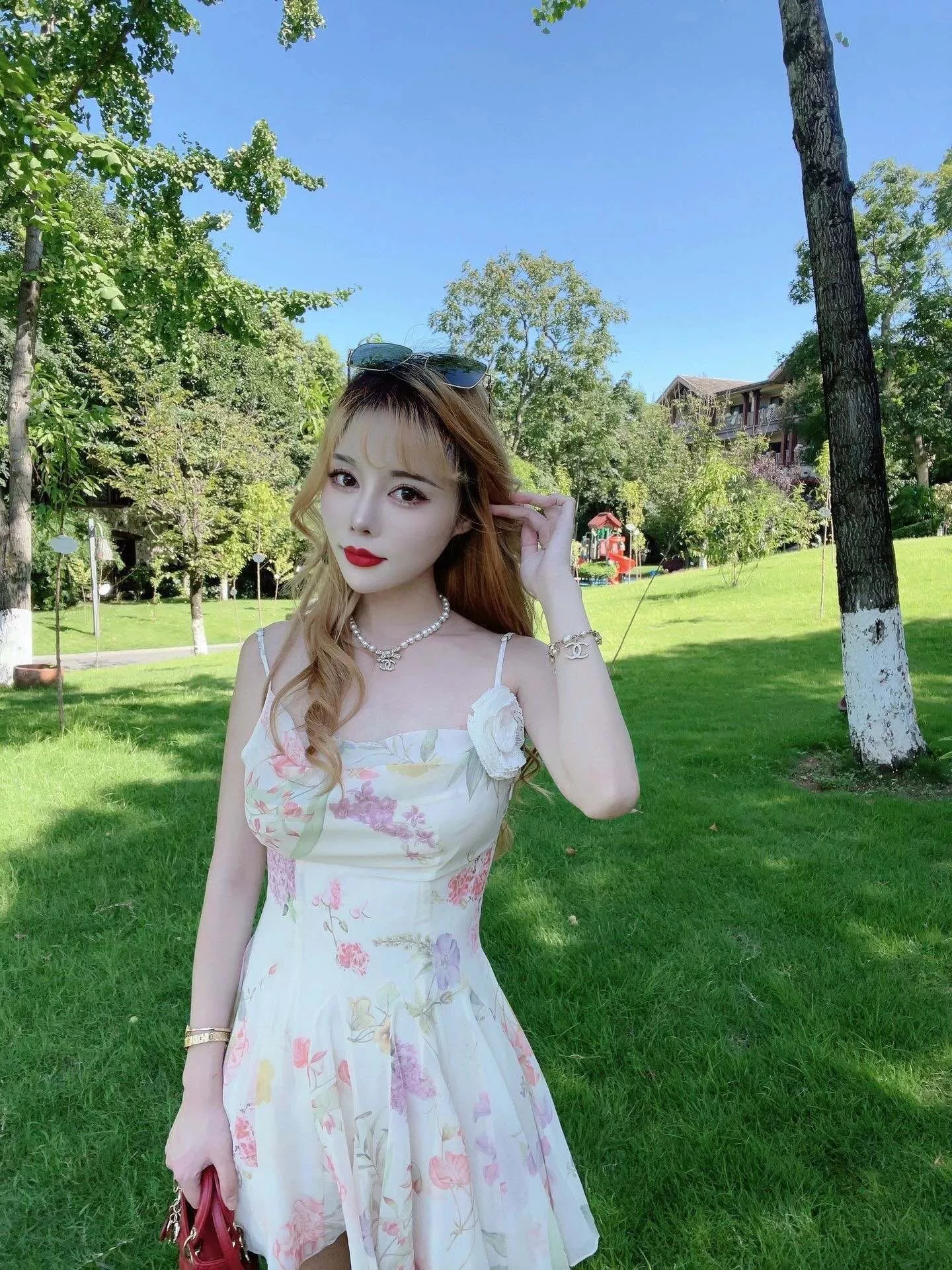 샤넬 진주 리본 펜던트 목걸이 목걸이 상세 이미지 24