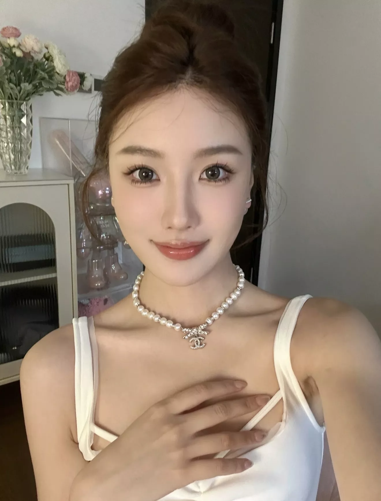 샤넬 진주 리본 펜던트 목걸이 목걸이 상세 이미지 34