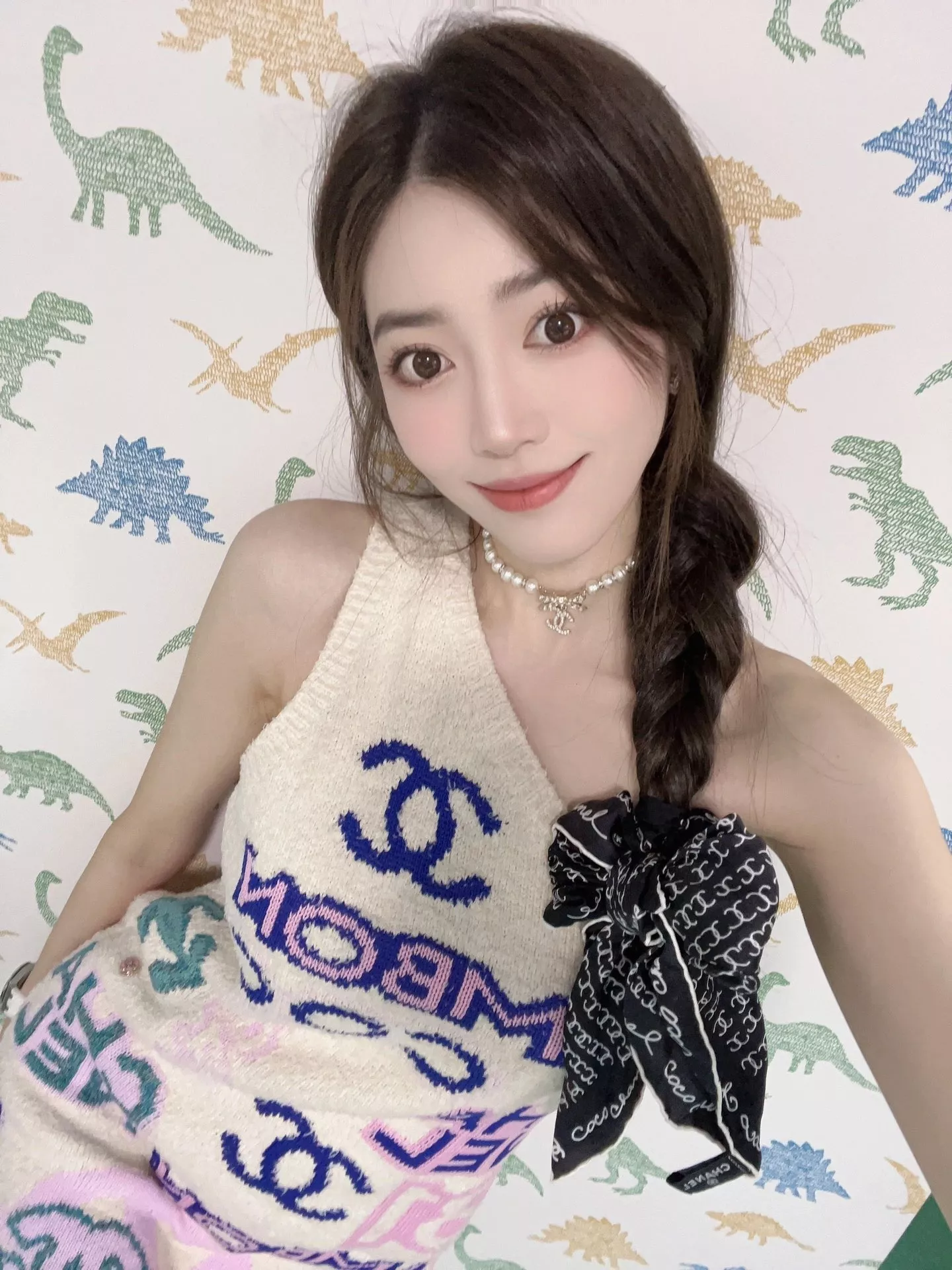 샤넬 진주 리본 펜던트 목걸이 목걸이 상세 이미지 20