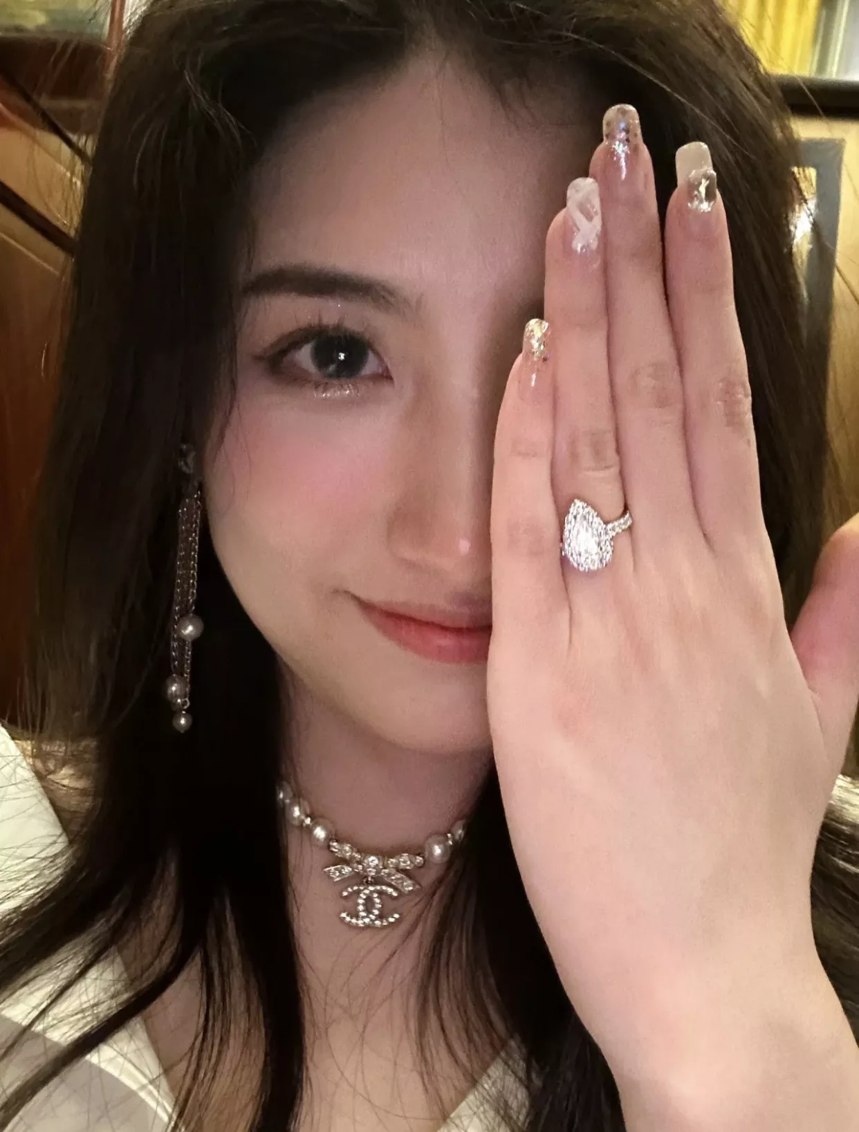 샤넬 진주 리본 펜던트 목걸이 목걸이 상세 이미지 30