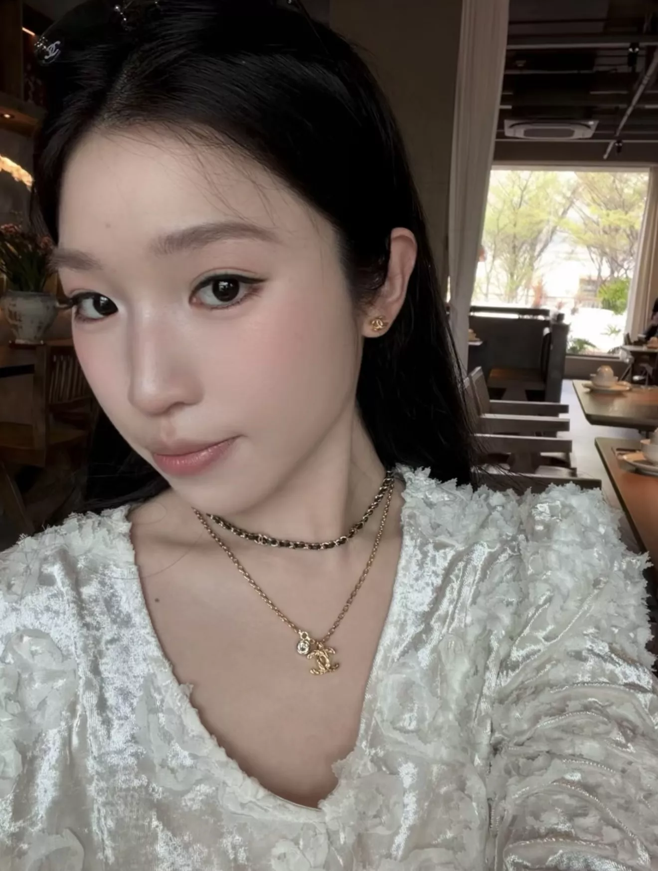 샤넬 빈티지 더블 C 미니 골드 이어링 상세 이미지 10