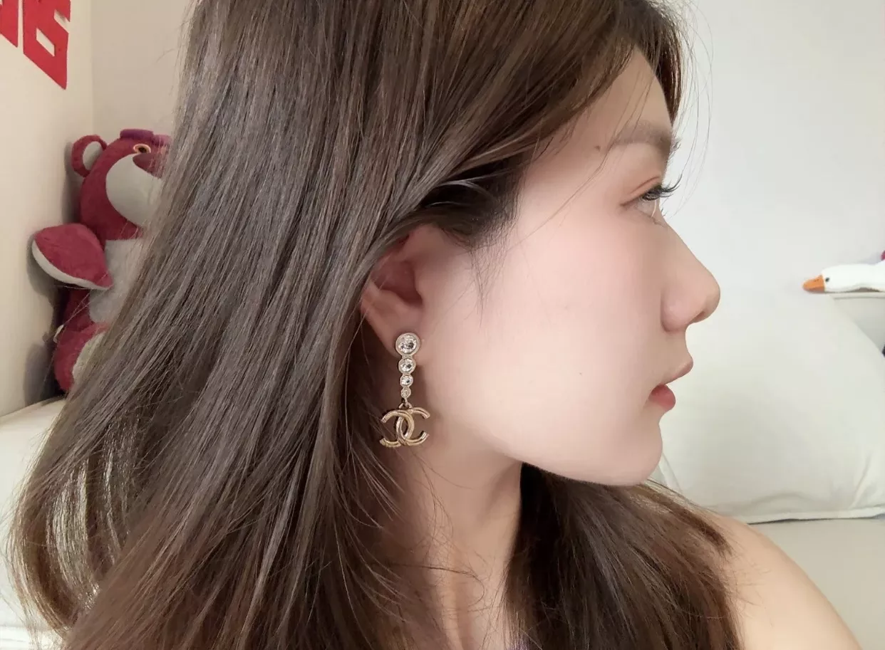 샤넬 더블 C 드롭 장식 귀걸이 상세 이미지 11