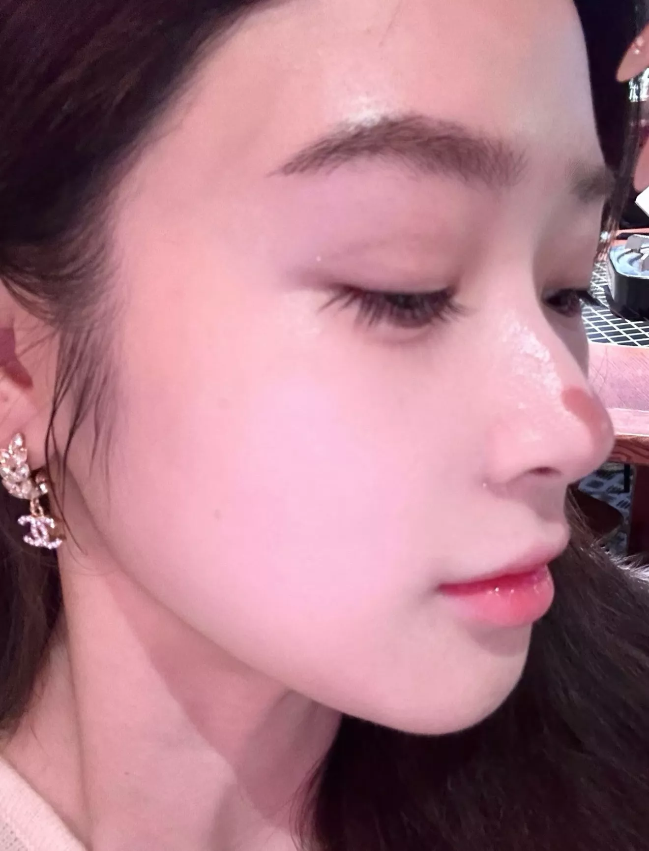 샤넬 담금색 맥이삭 더블 C 드롭 귀걸이 상세 이미지 11