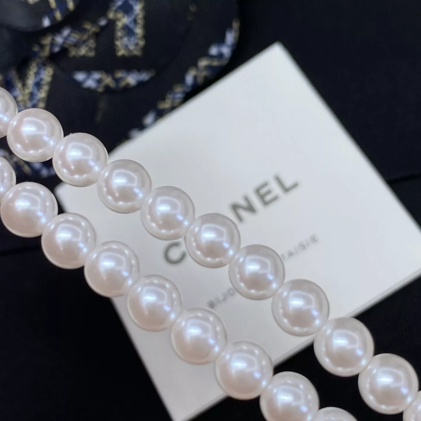샤넬 빈티지 퀼팅 더블C 진주 목걸이 상세 이미지 8
