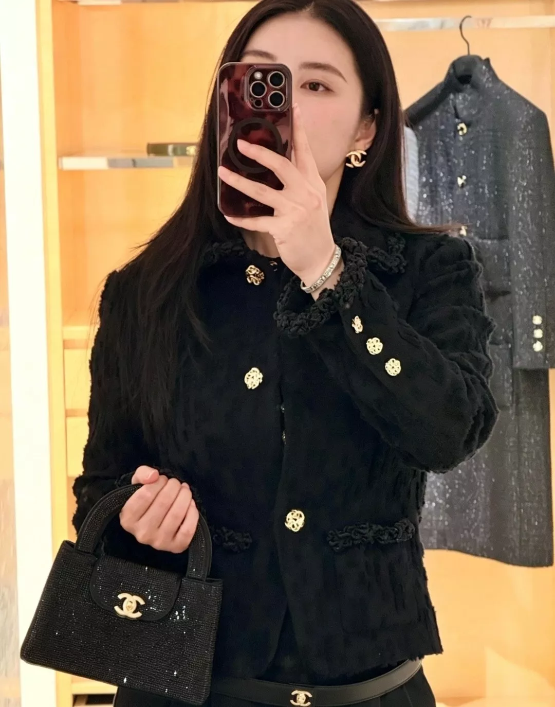 샤넬 더블 C 광면 메탈 이어링 상세 이미지 10