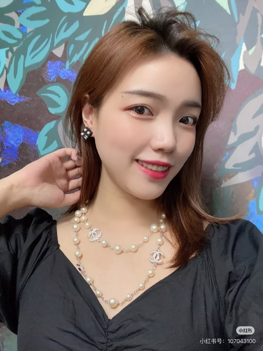 샤넬 진주 더블 C 로고 롱 체인 목걸이 상세 이미지 85