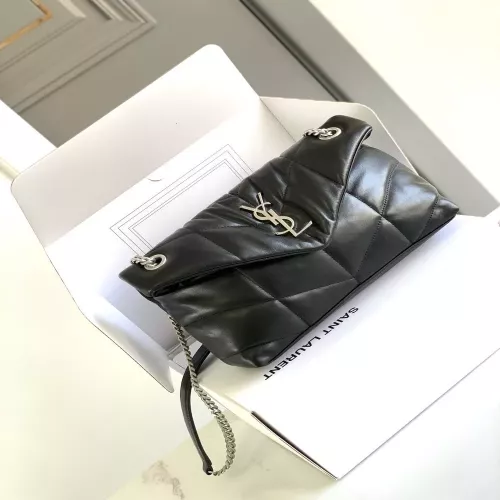 입생로랑 루루 퍼퍼 퀼팅 램스킨 체인 숄더백