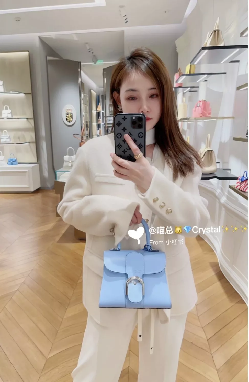 델보 브리앙 박스 가죽 더블 링 토트백 상세 이미지 13