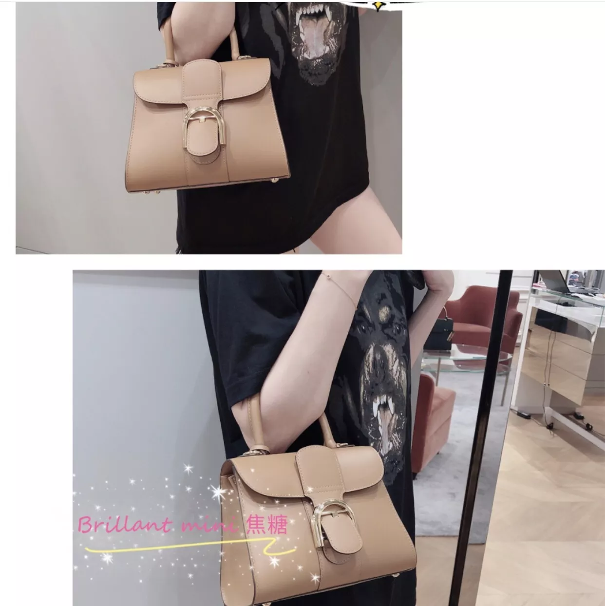 델보 브리앙 박스가죽 더블링 토트백 상세 이미지 12