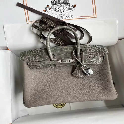 에르메스 터치 디테일 25cm 핸드 스티치 토트백
