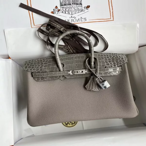 에르메스 터치 디테일 25cm 핸드 스티치 토트백