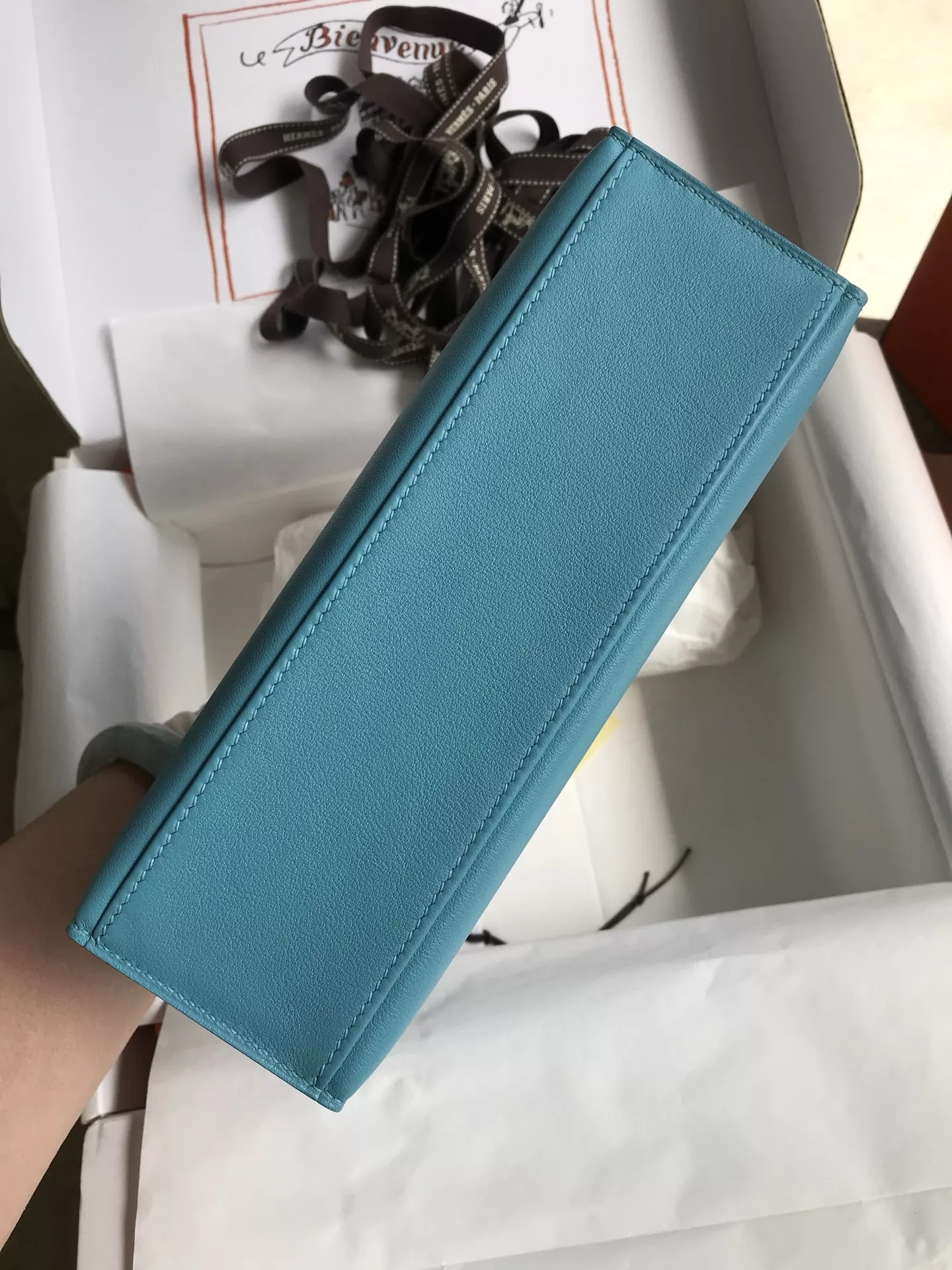 에르메스 미니 켈리 스위프트 가죽 22cm 핸드백 상세 이미지 3