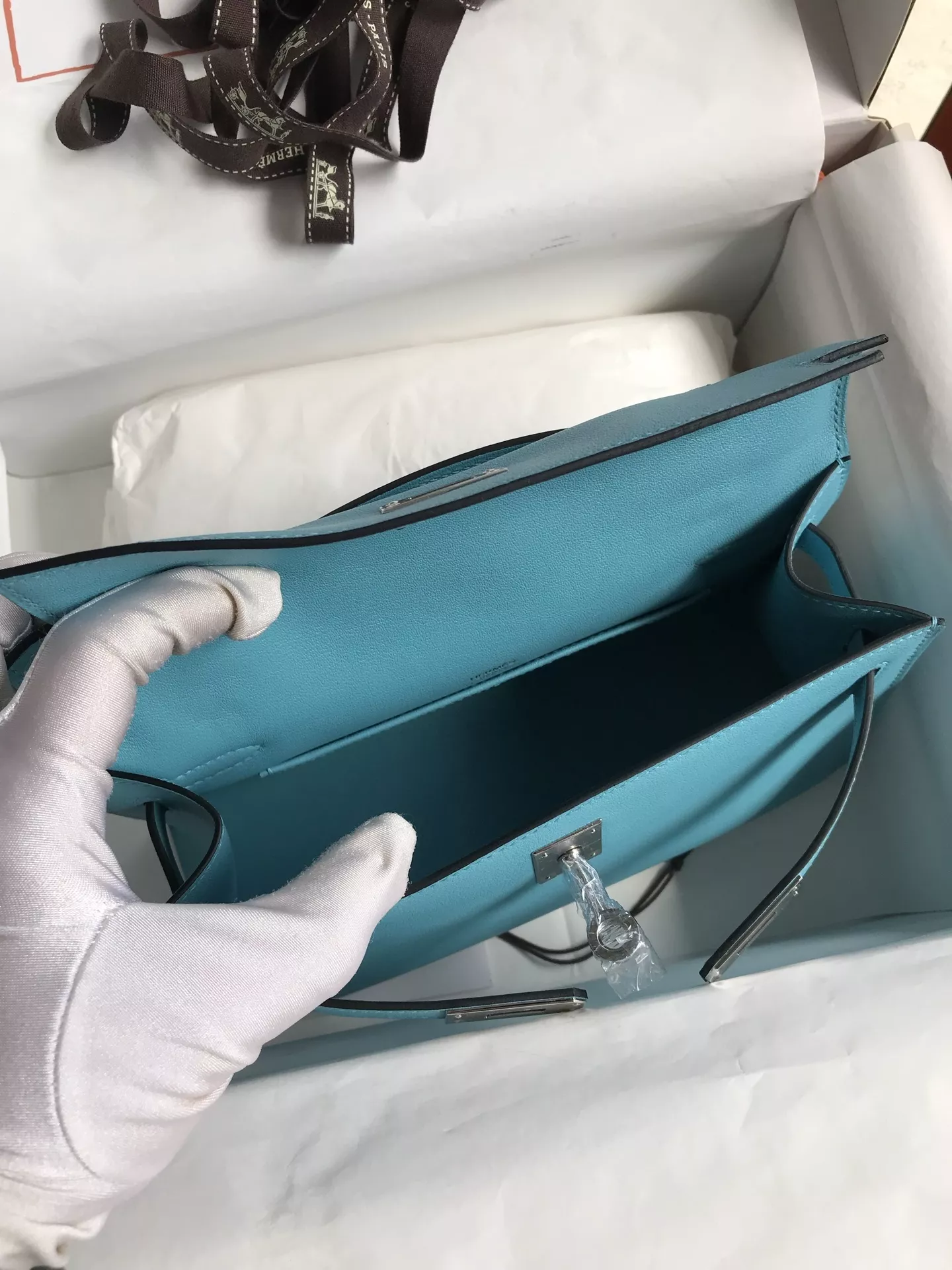 에르메스 미니 켈리 스위프트 가죽 22cm 핸드백 상세 이미지 8