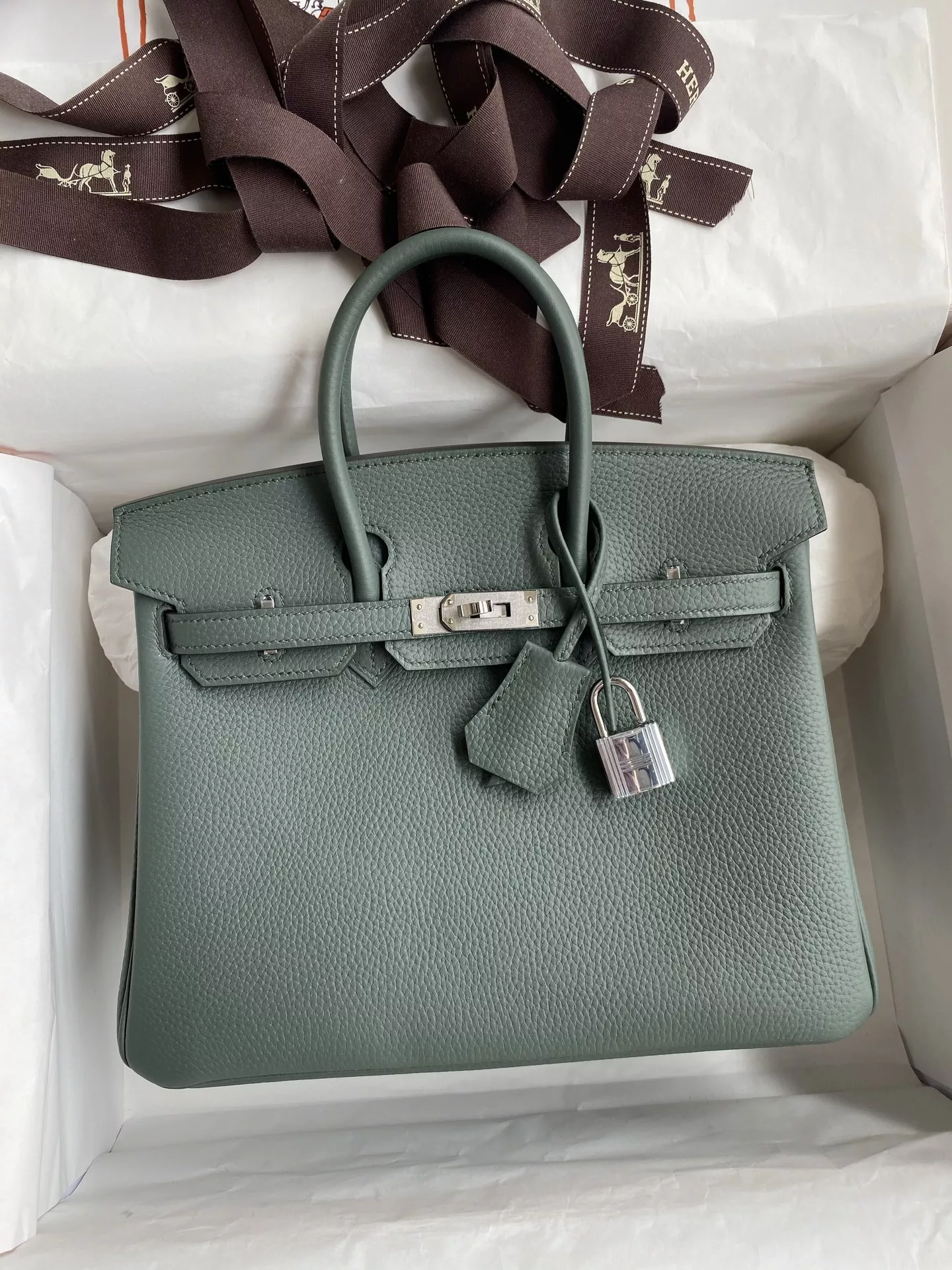 에르메스 버킨 25cm 토고 가죽 은장 토트백 상세 이미지 1