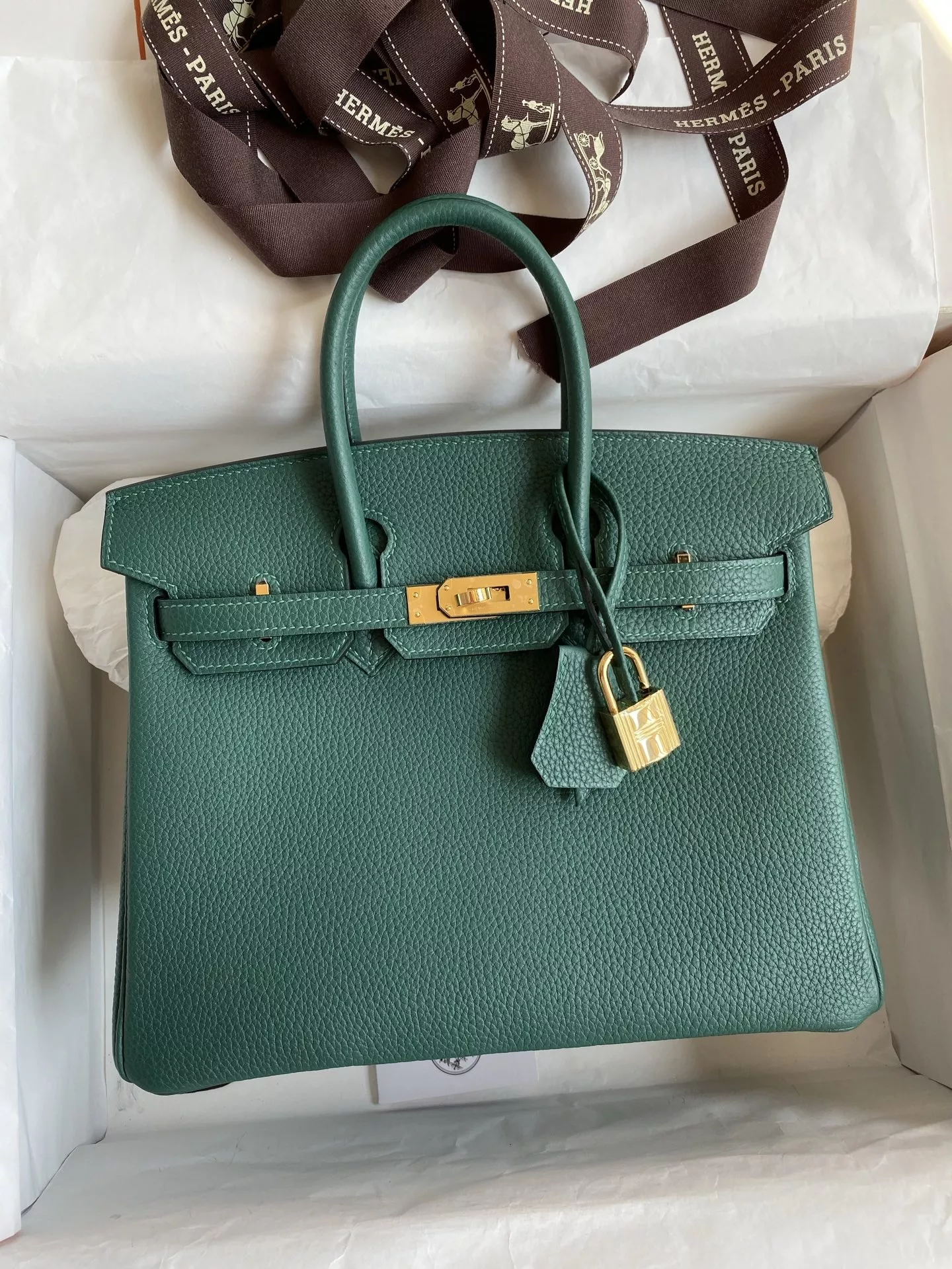 에르메스 토고 가죽 골드 톤 25cm 토트백 상세 이미지 1