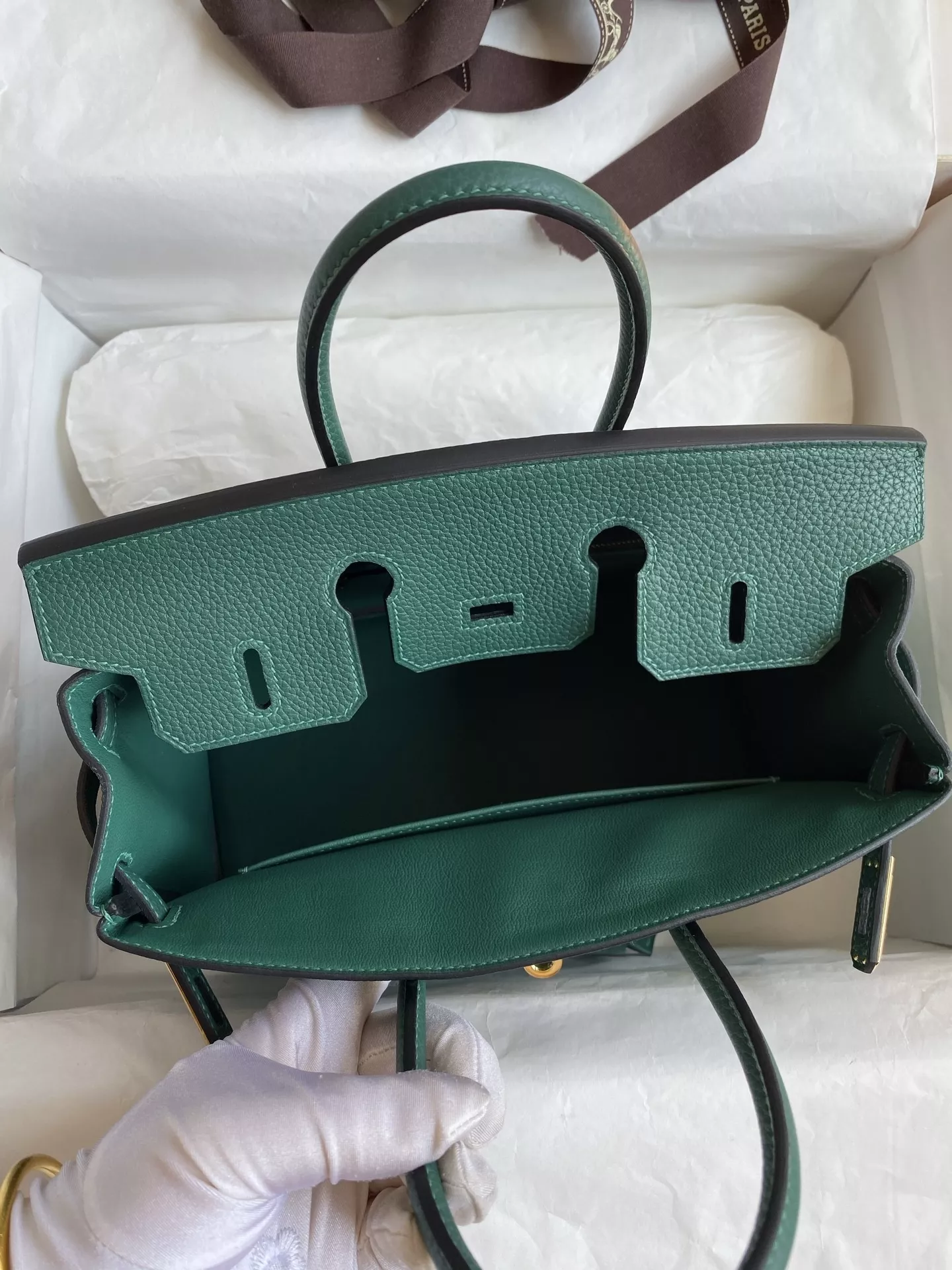 에르메스 토고 가죽 골드 톤 25cm 토트백 상세 이미지 7