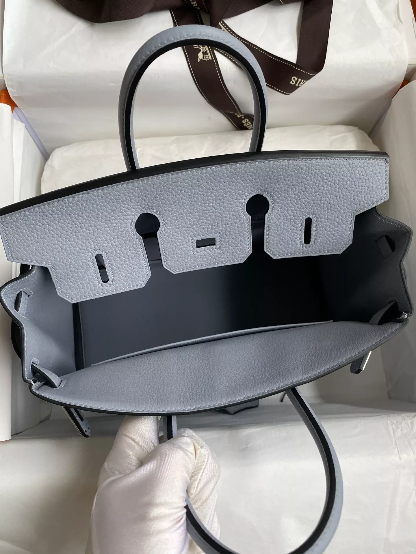 에르메스 버킨 25cm 토고 가죽 실버 하드웨어 토트백 상세 이미지 7