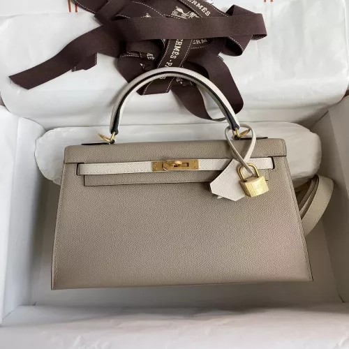 에르메스 켈리 25cm 엡송 가죽 투톤 토트백