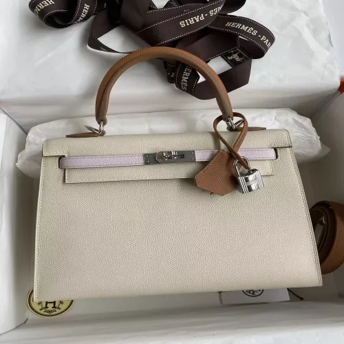 에르메스 켈리 25cm 앱송 가죽 토트백
