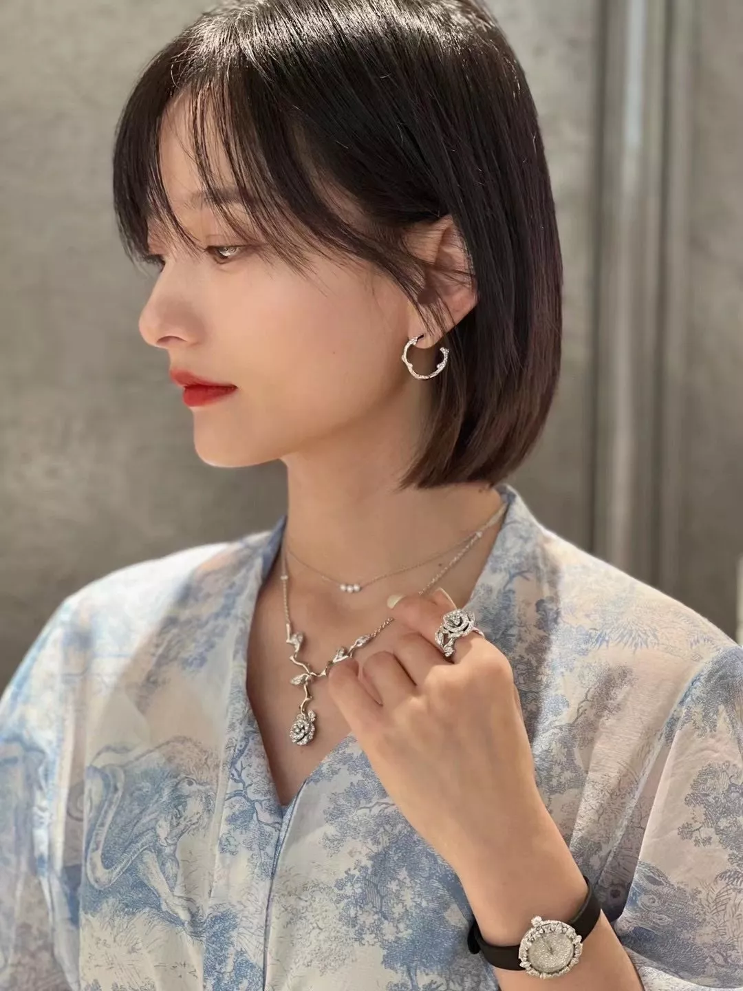 디올 로즈 바가텔 로즈 모티프 실버 목걸이 상세 이미지 8