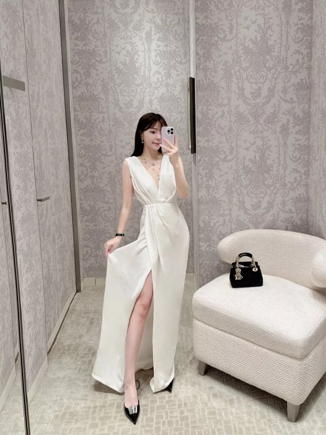 디올 로즈 드 나침반 더블 레이어 양면 목걸이 상세 이미지 13
