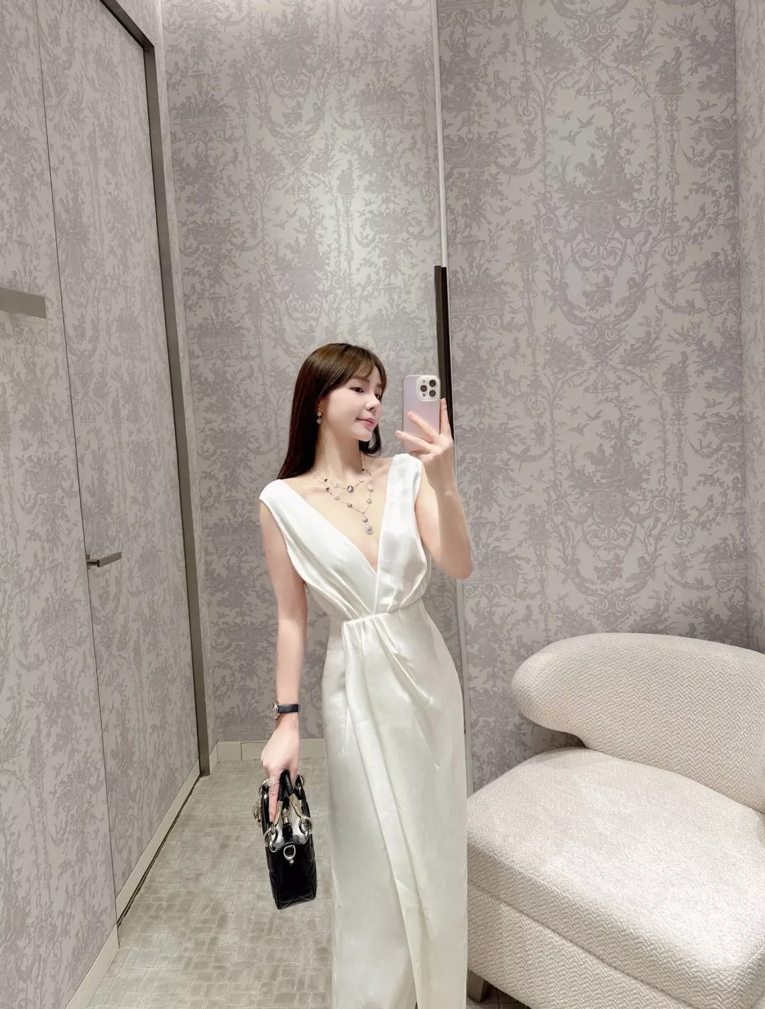 디올 로즈 드 나침반 더블 레이어 양면 목걸이 상세 이미지 12
