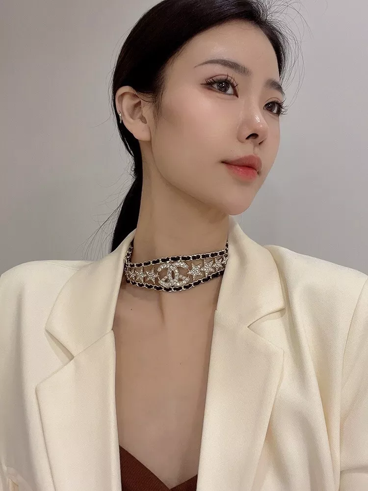 샤넬 스타 로고 가죽 체인 목걸이 목걸이 상세 이미지 15