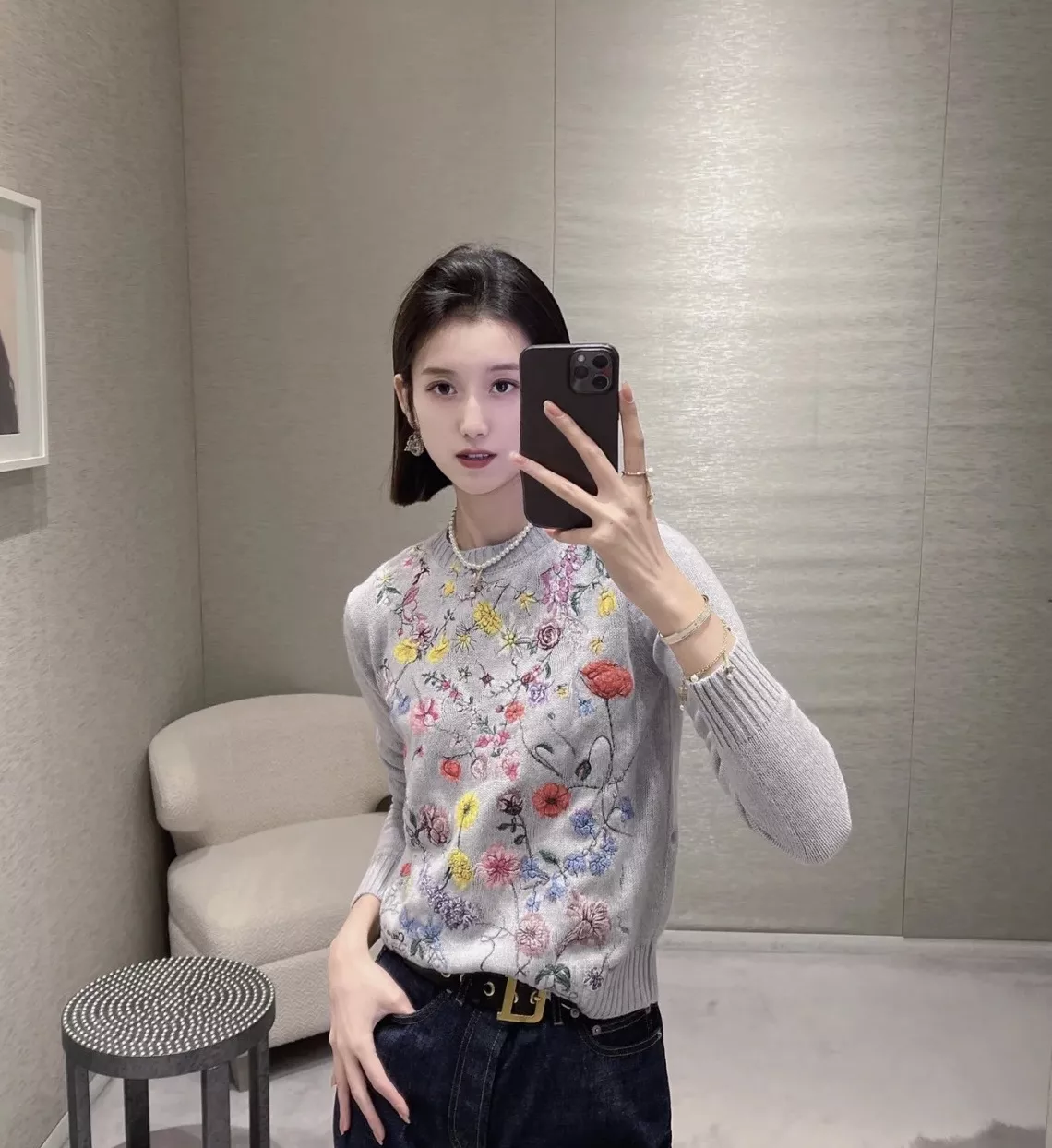 디올 에펠탑 펜던트 스와로브스키 진주 목걸이 상세 이미지 32