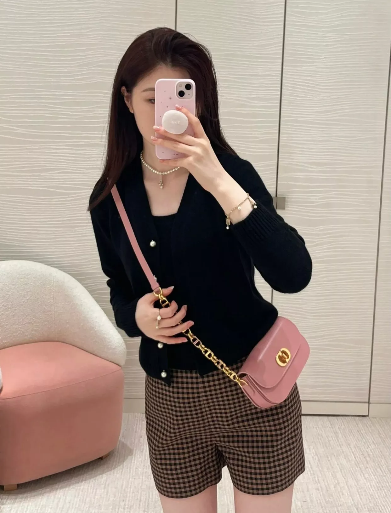 디올 에펠탑 펜던트 스와로브스키 진주 목걸이 상세 이미지 19