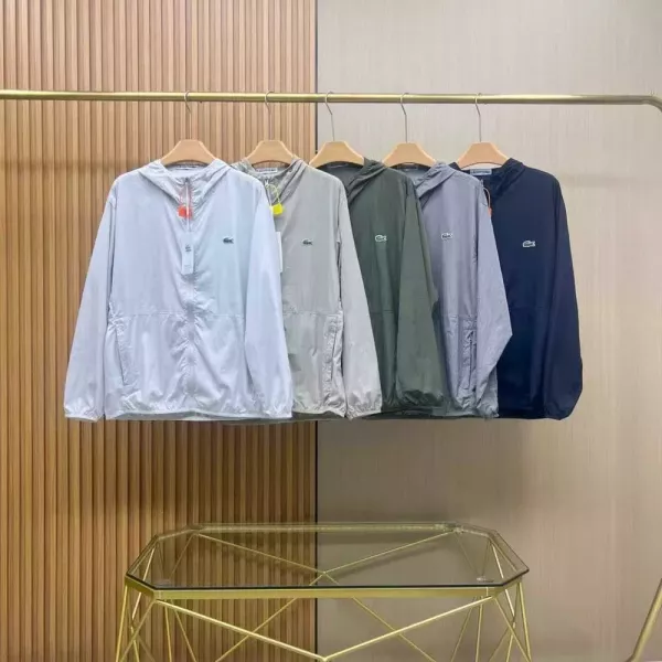 라코스테 마이크로 메쉬 경량 후드 집업 재킷