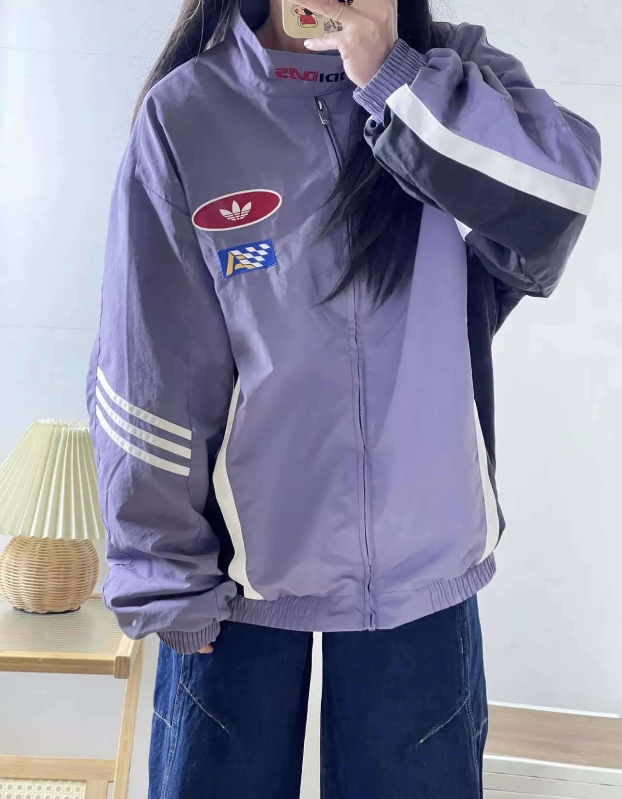 아디다스 레이싱 컬러블록 스탠드넥 집업 재킷 상세 이미지 39