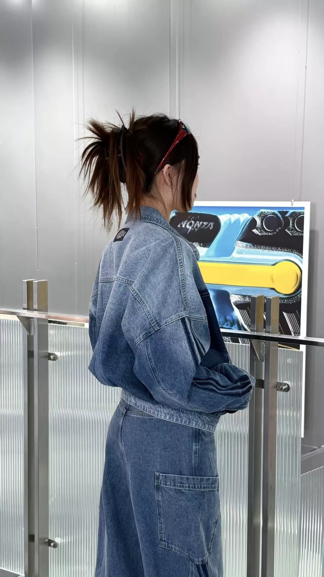 아디다스 빈티지 워싱 크롭 데님 재킷 상세 이미지 21