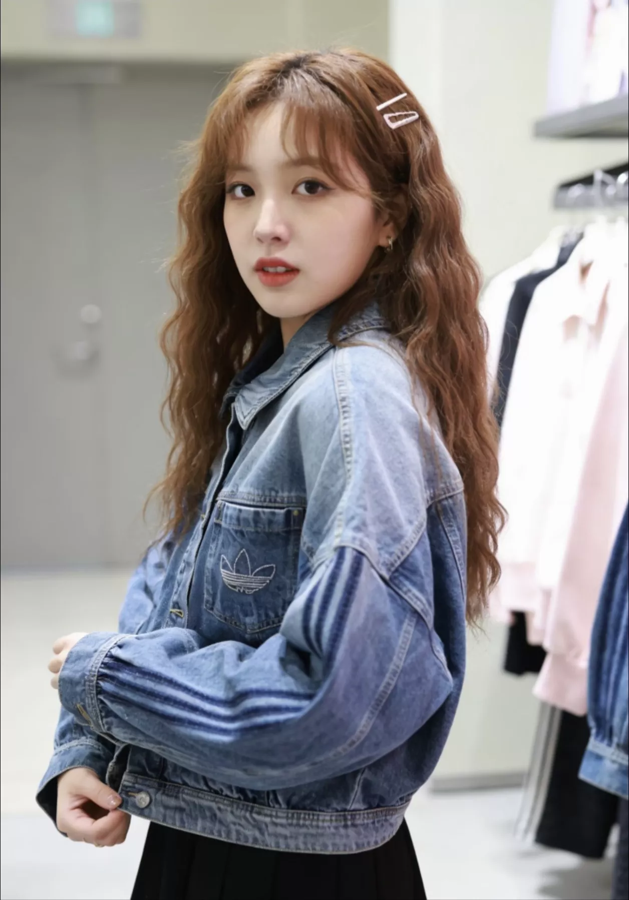 아디다스 빈티지 워싱 크롭 데님 재킷 상세 이미지 25