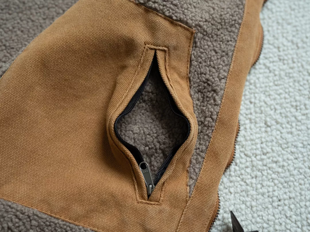 칼하트 양털 안감 워싱 캔버스 스탠드칼라 조끼 상세 이미지 53