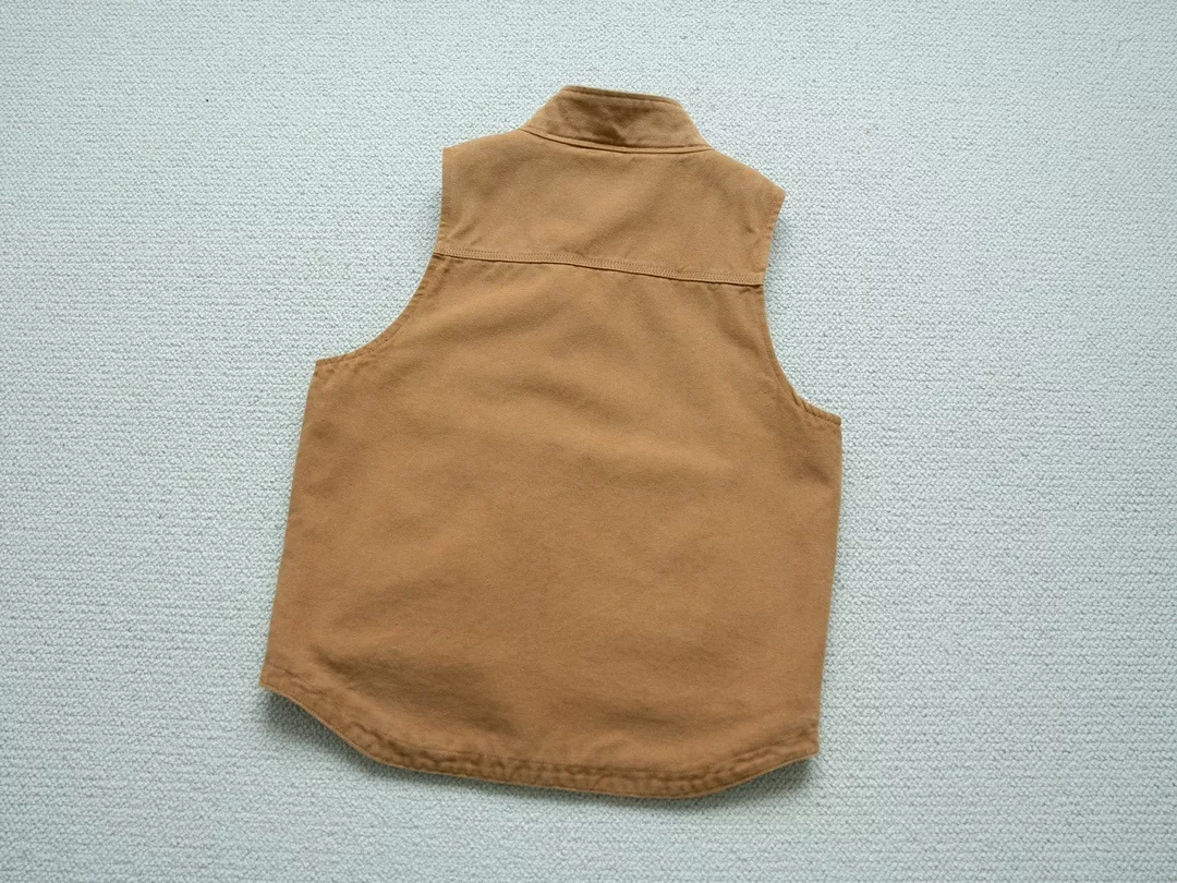 칼하트 양털 안감 워싱 캔버스 스탠드칼라 조끼 상세 이미지 20