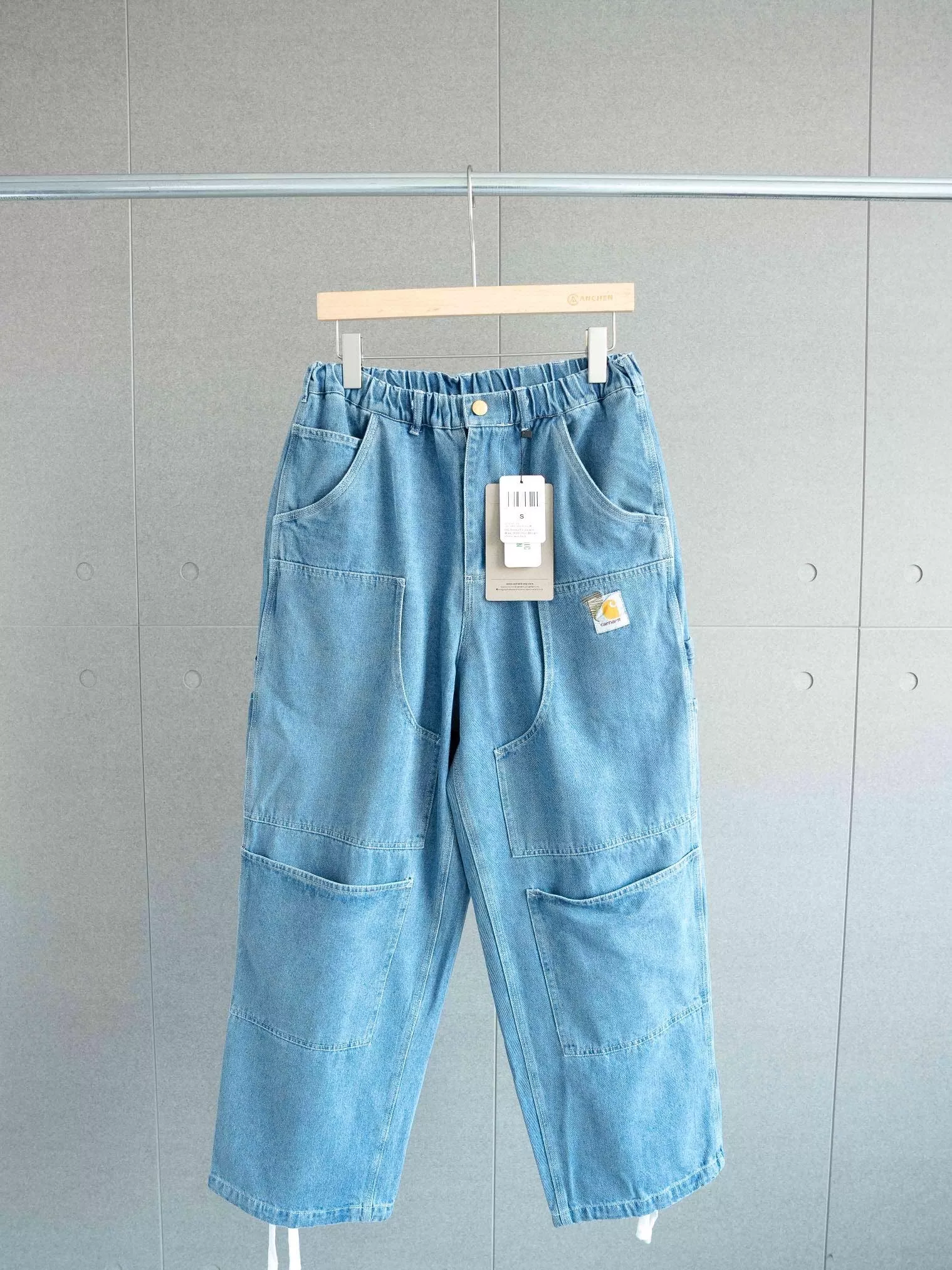 칼하트 더블니 구조 워시드 데님 팬츠 상세 이미지 1