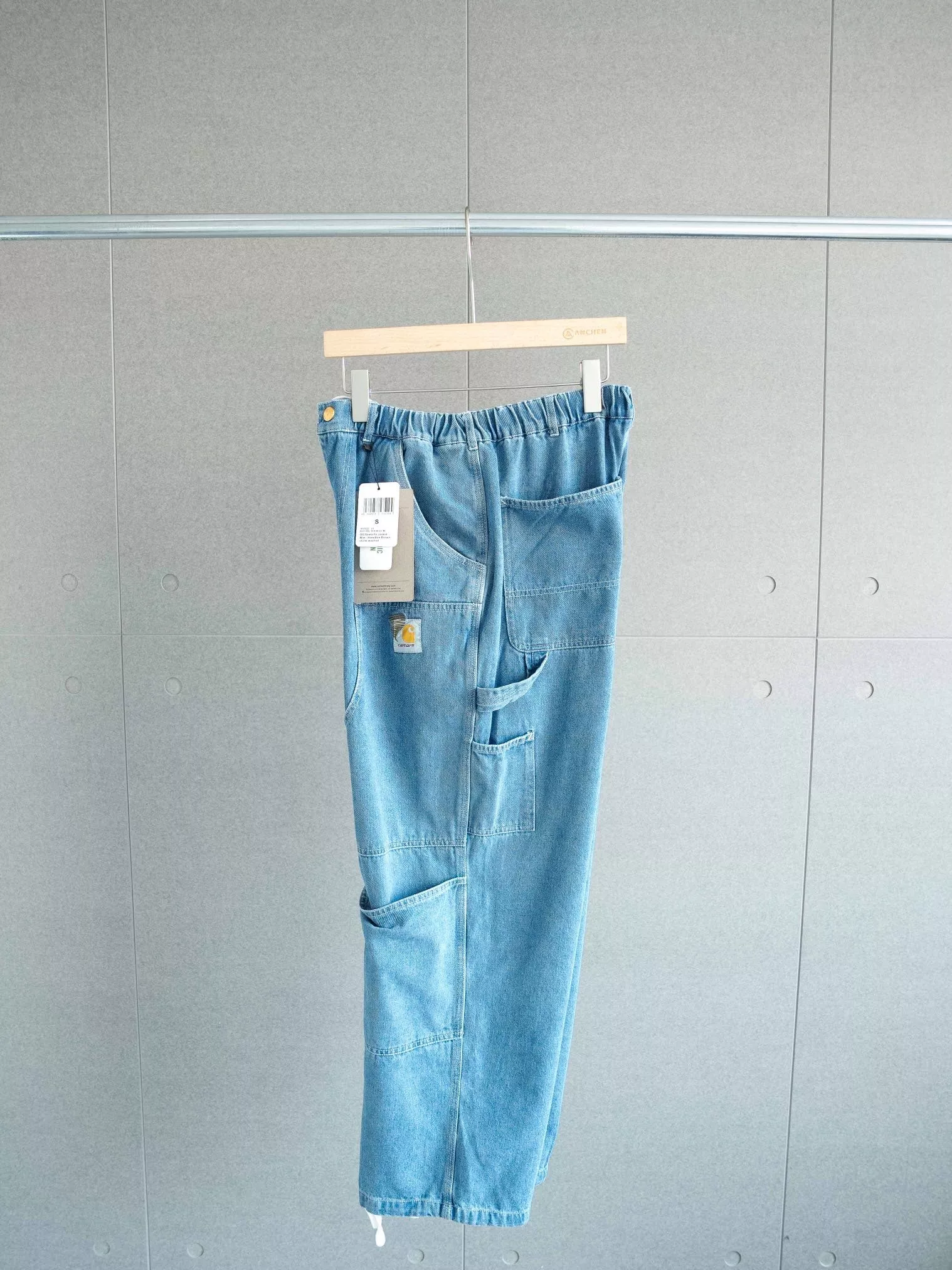 칼하트 더블니 구조 워시드 데님 팬츠 상세 이미지 4
