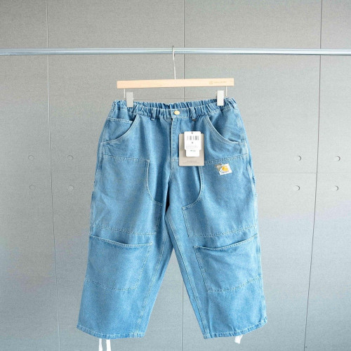 칼하트 더블니 구조 워시드 데님 팬츠